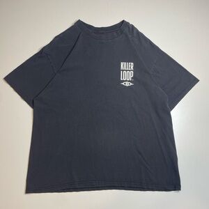 Vintage 90’s Killer Loop Surfwear Black White Skater Graphic T-shirt XL Grunge